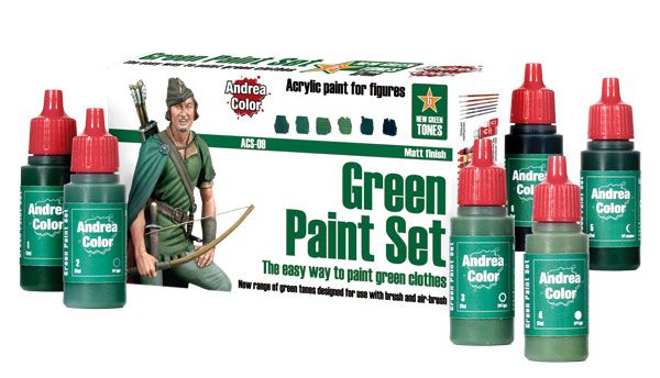 Andrea Miniatures Green Paint Set