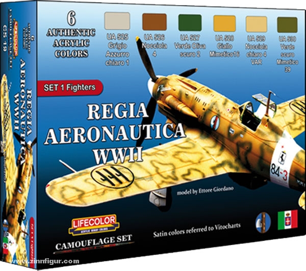 Lifecolor Königlich Italienische Luftwaffe: Set 1 Jagdflugzeuge