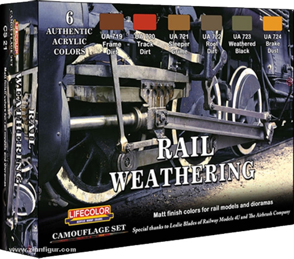 Lifecolor Farbset 'Eisenbahn-Alterung'