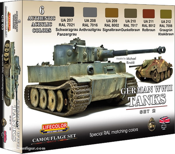 Lifecolor Lifecolor Farbset 5: Tarnfarben Deutsche Panzer 2. Weltkrieg Teil 2