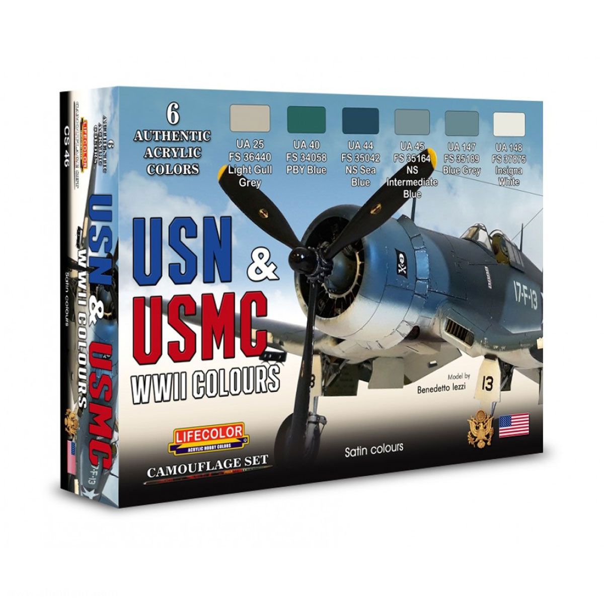 Lifecolor USN & USMC Flugzeugfarben Set - 2. Weltkrieg