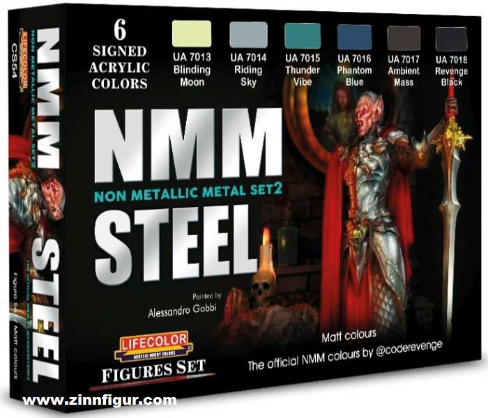 Lifecolor Stahl - nicht metall. Metall Set 2