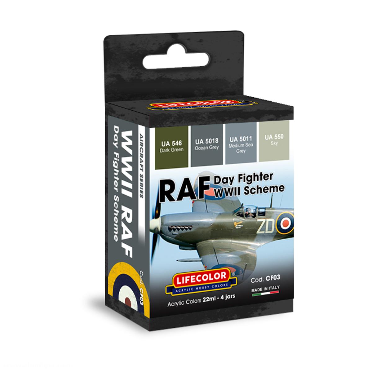Lifecolor SET: RAF Day Fighter WWII Farbschema