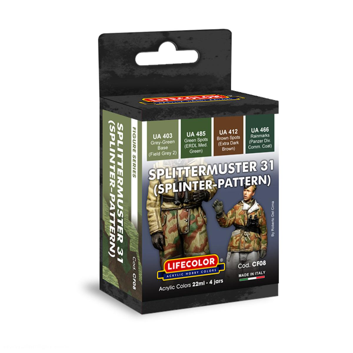 Lifecolor SET: Splittermuster 31