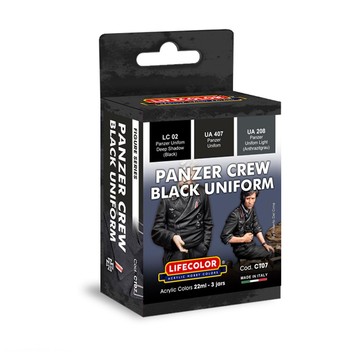 Lifecolor SET: Panzer Crew schwarze Uniformen