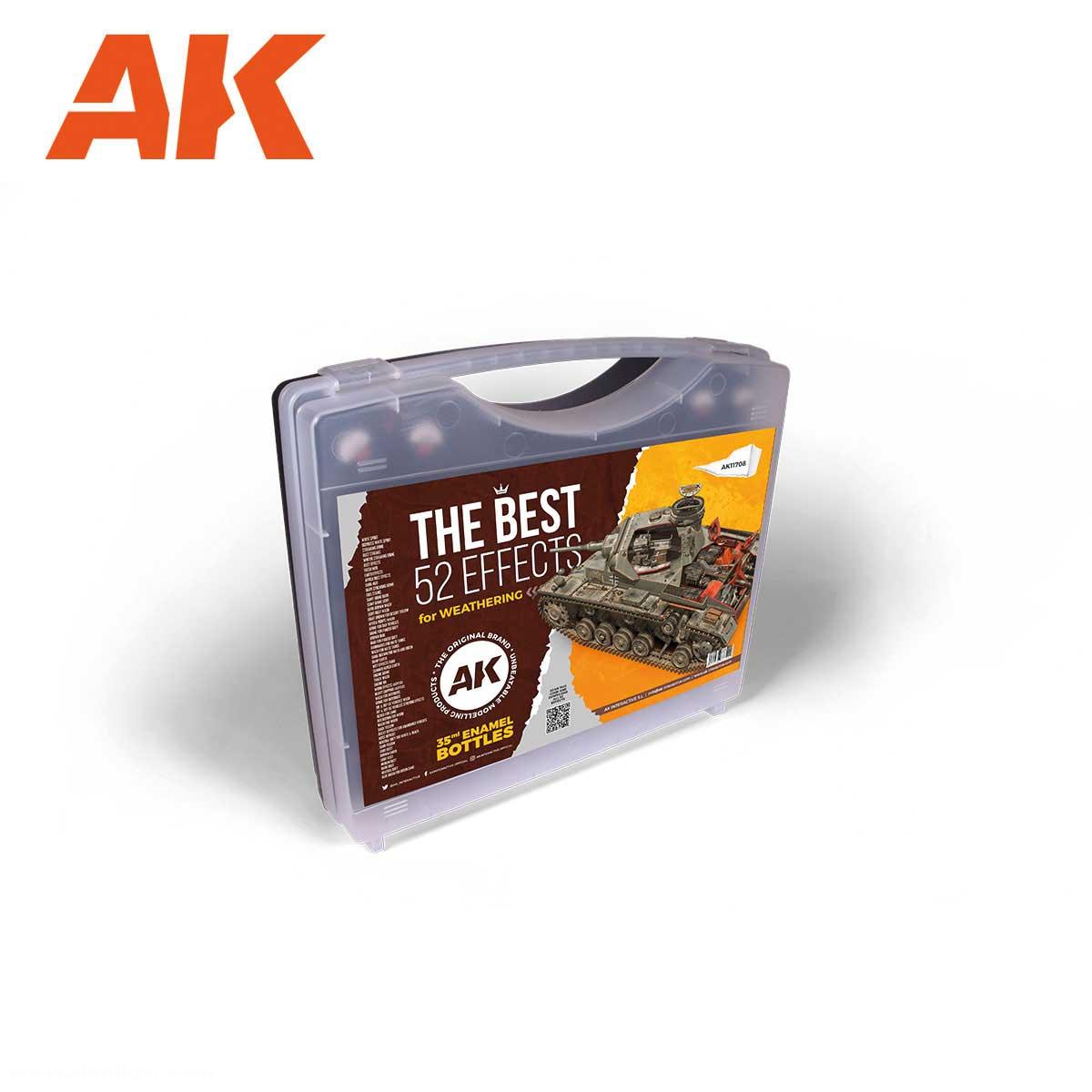 AK Interactive Koffer: 52 Effektfarben für Verwitterung