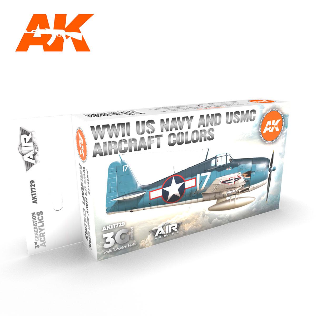 AK Interactive WWII US Navy & USMC Aircraft Colors SET 3G