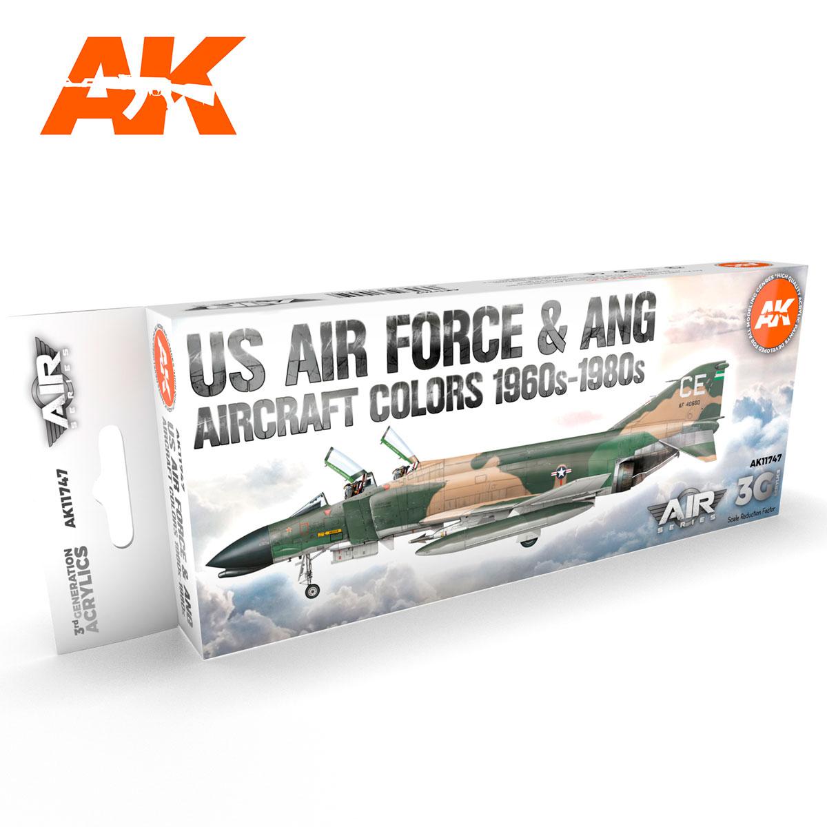 AK Interactive US Air Force & ANG Aircraft 1960s-1980s SET 3G