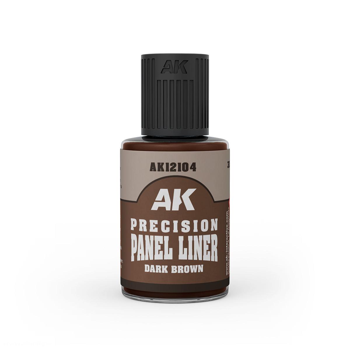 AK Interactive High Precision Panel Liner: Dark Brown