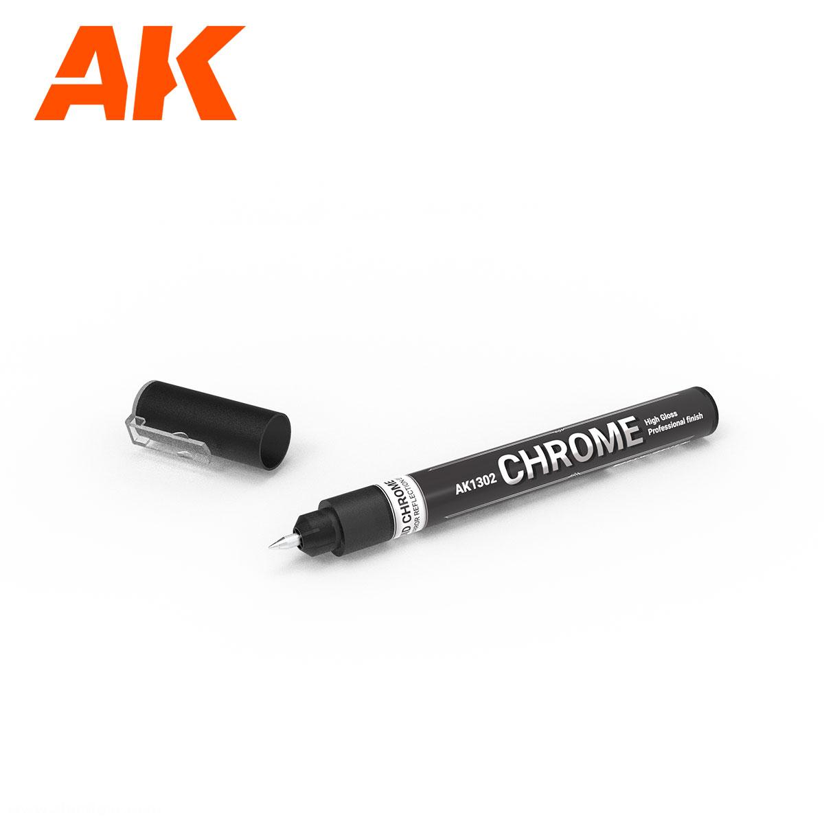 AK Interactive Metallic Liquid Marker Chrome