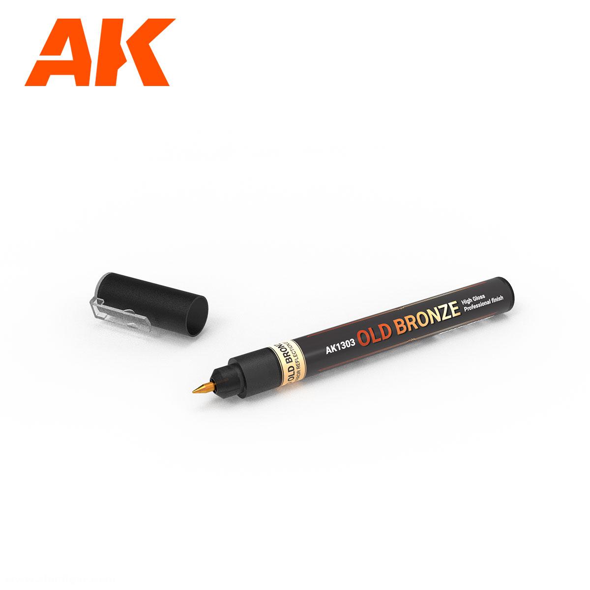 AK Interactive Metallic Liquid Marker Old Bronze