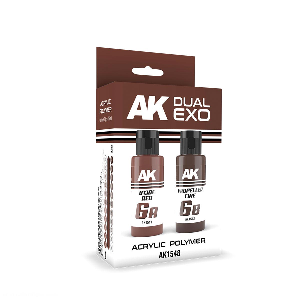 AK Interactive Oxide Red & Propeller Fire Dual Exo Set