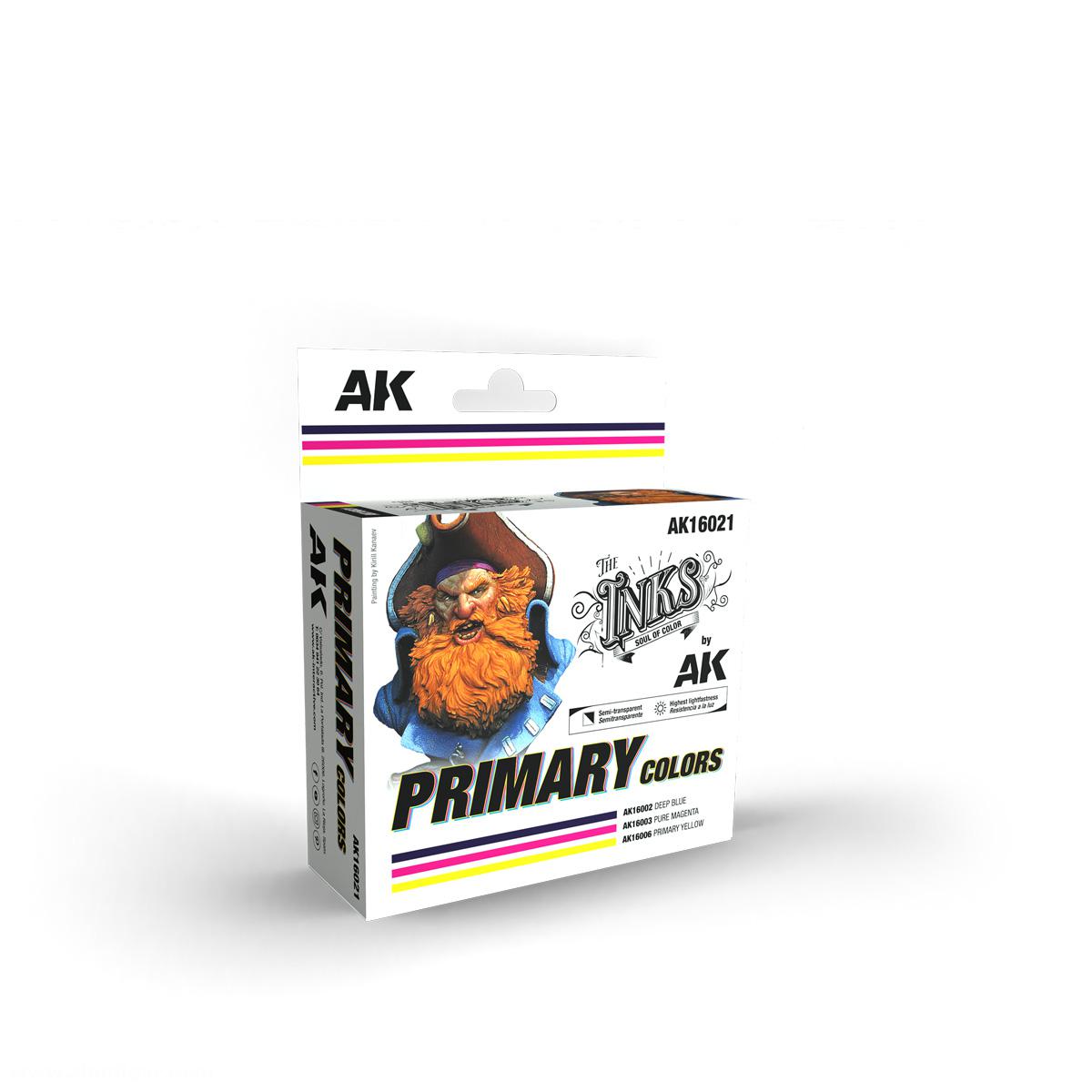 AK Interactive Inks Set: Primär Farben