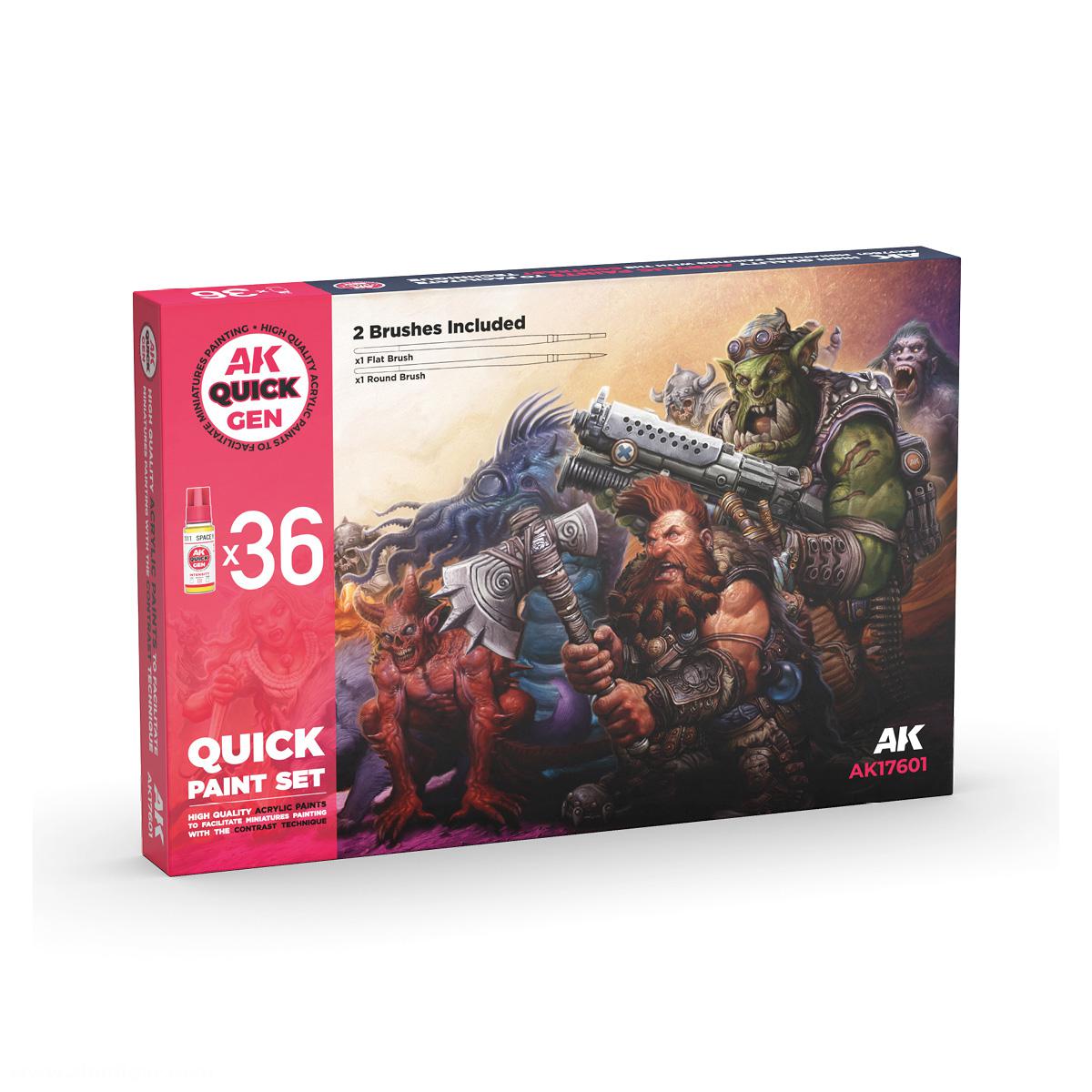 AK Interactive Quick GEN Paint Set 36 Colors