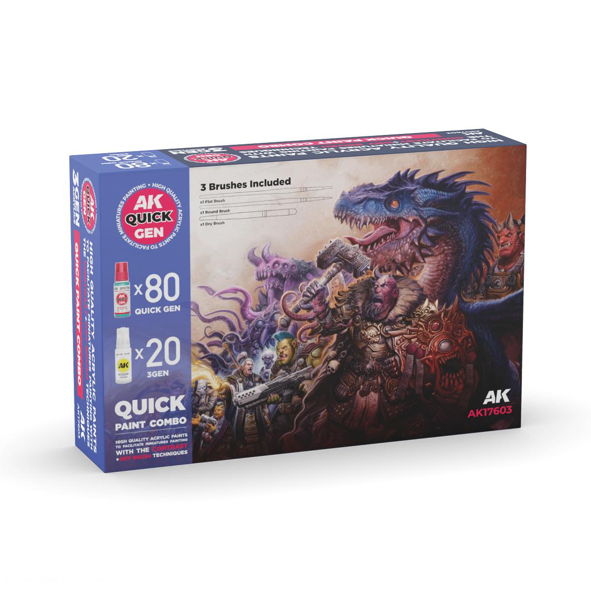 AK Interactive Quick GEN Paint Set 100 Colors