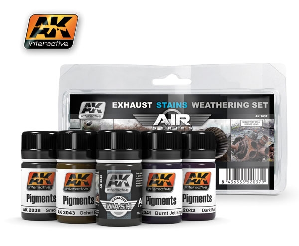 AK Interactive Auspuffschmutz Verwitterungsset - Air Series