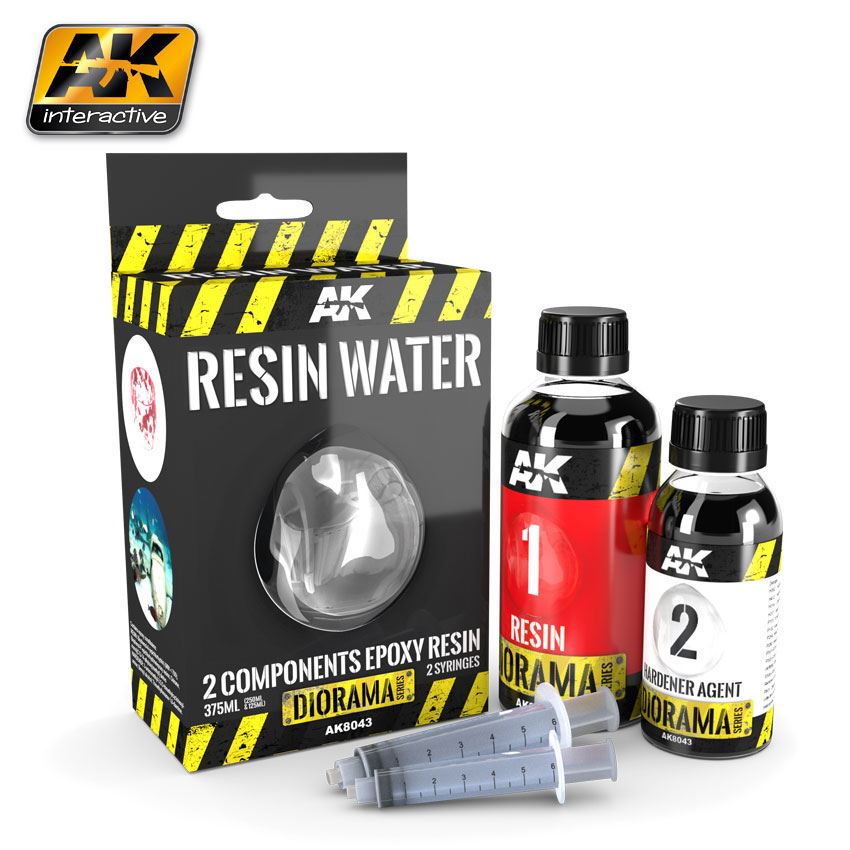 AK Interactive Resin Wasser, zwei Komponenten Epoxidharz, 375 ml