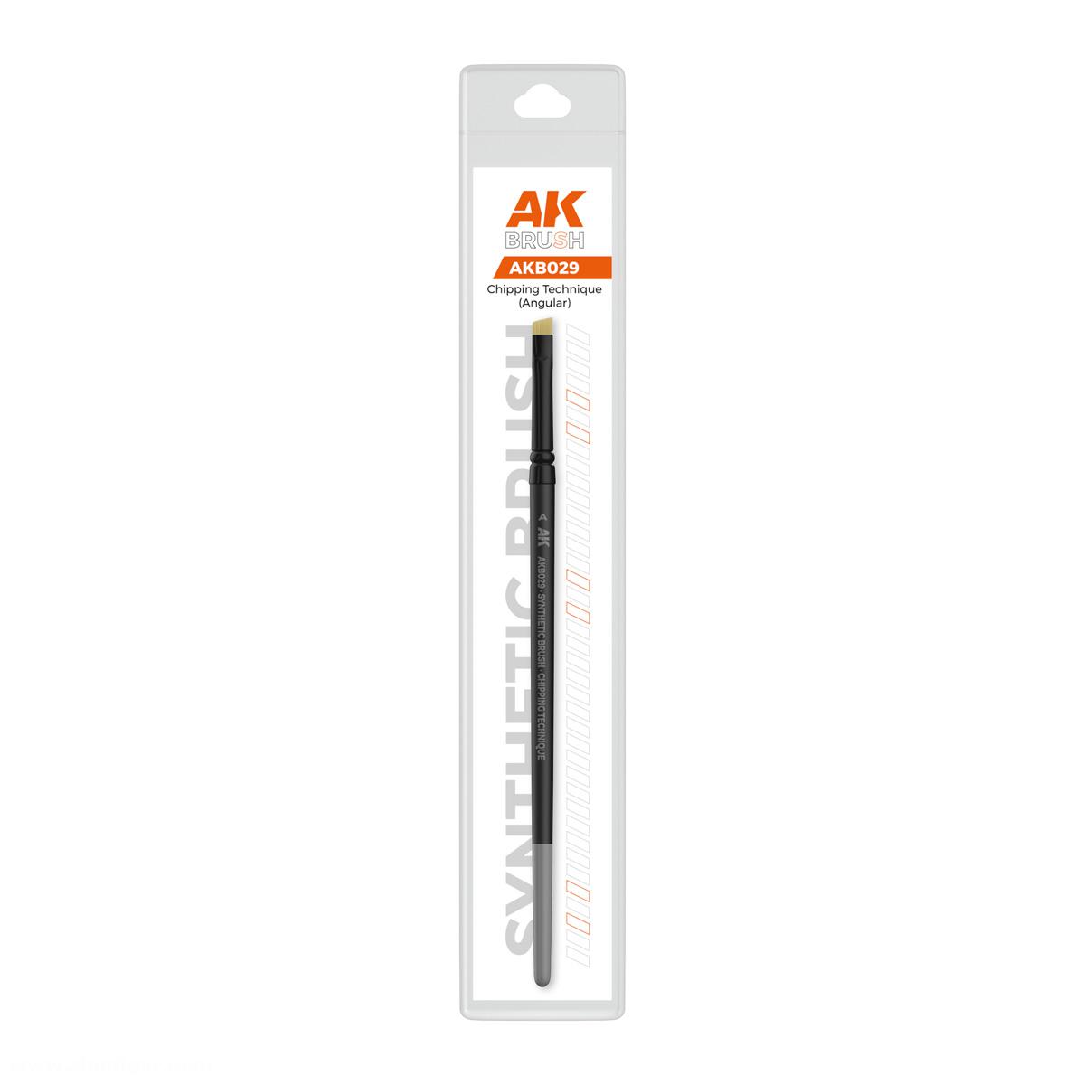 AK Interactive Synth. Pinsel Chipping Technik abgeschrägt