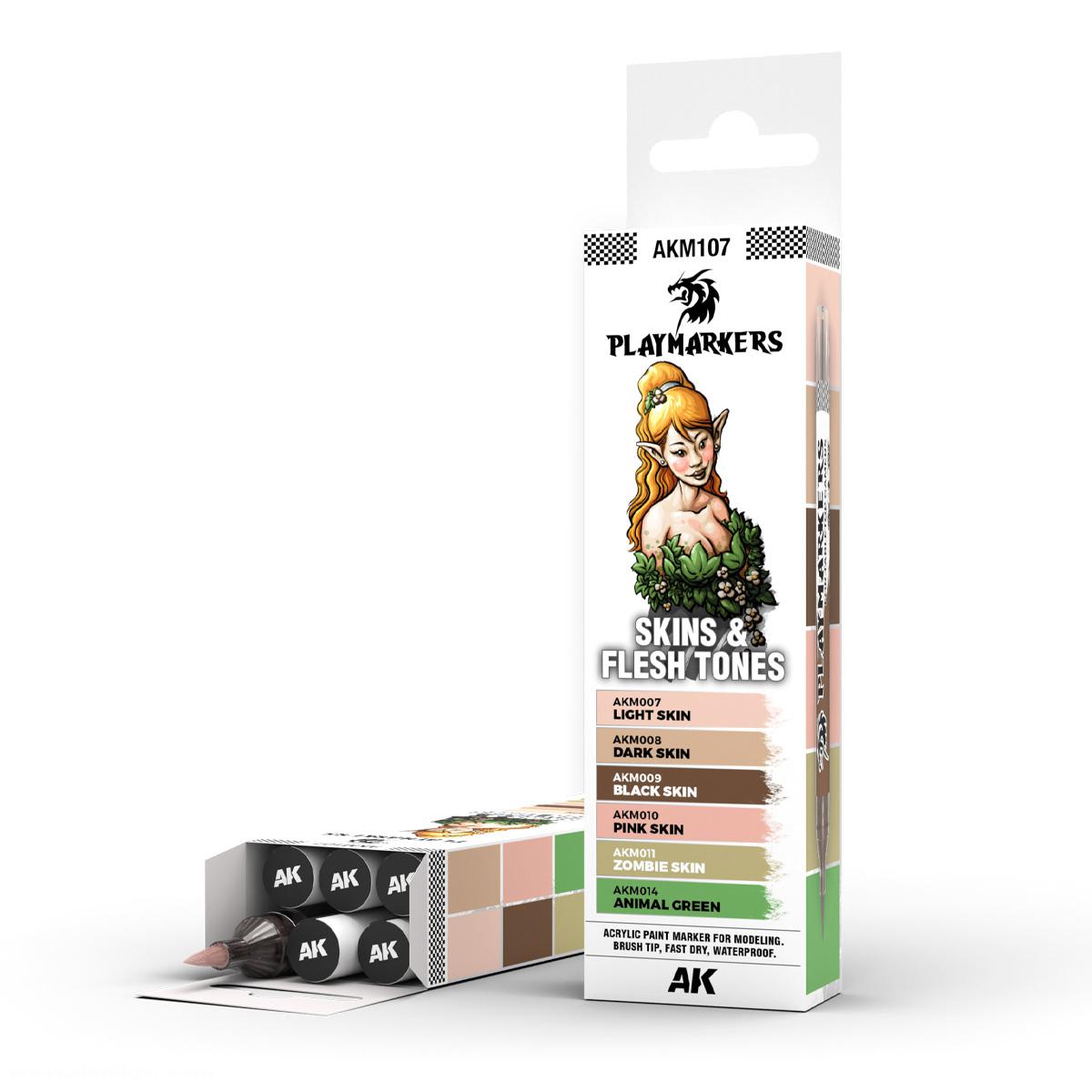 AK Interactive Playmarker Set: Skins and Flesh Tones