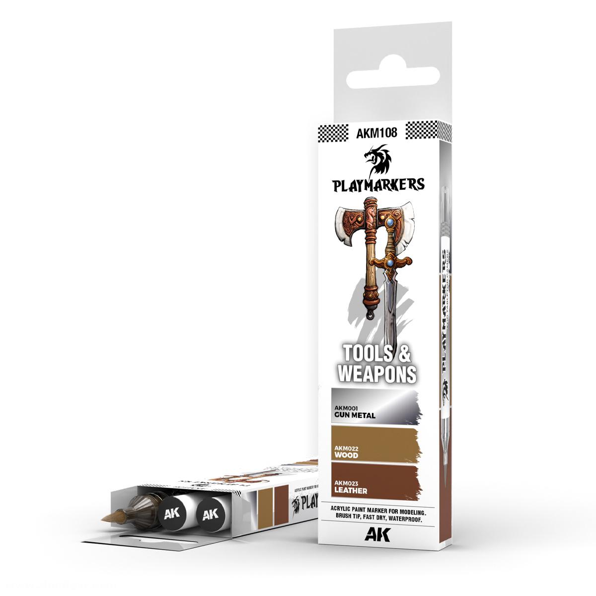 AK Interactive Playmarker Set: Tools and Weapons