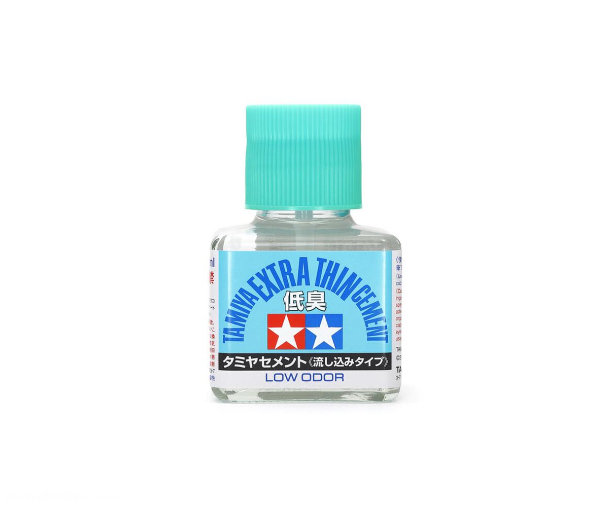 Tamiya Tamiya Plastikkleber Extra-Dünn Geruchsarm 40ml (Türkis)