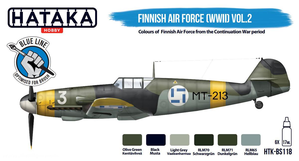 Hataka Hataka Blaue Farbserie: Finnish Air Force WWII Vol.2 Farbset