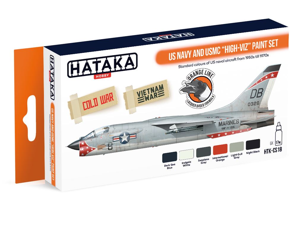 Hataka Farbset (Orange Serie) US Navy und USMC 'High-Viz'
