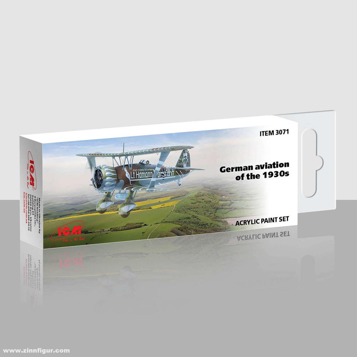 ICM Acrylic Paint Set for German aviation of the 1930s