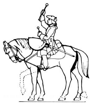 Prince August Kesselpauker zu Pferd