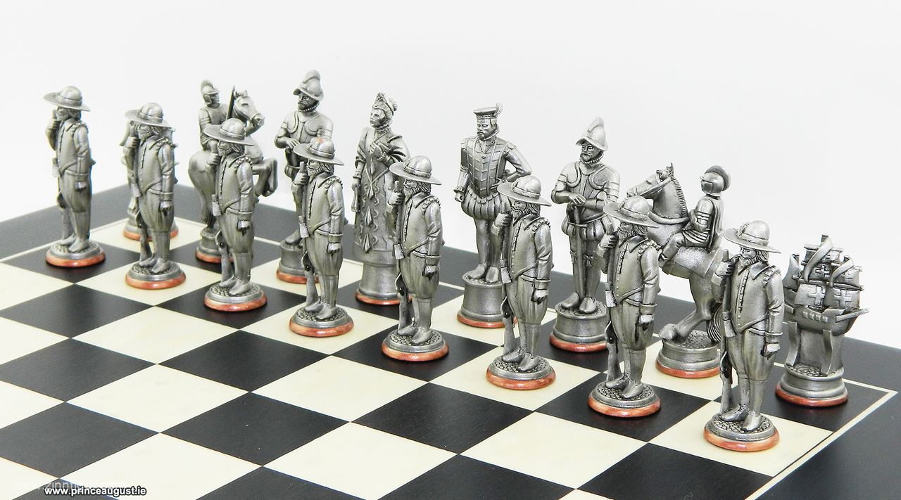 Prince August Schach Set: 1588 - Spanien gegen England (Spanische Seite)