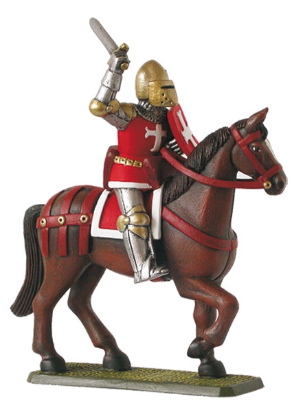 Prince August Ritter zu Pferd im Kampf