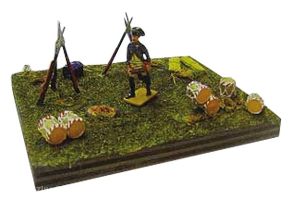 piccolina creativa Biwakszene Nr.2: Infanteriesoldat gehend und diverses Zubehör