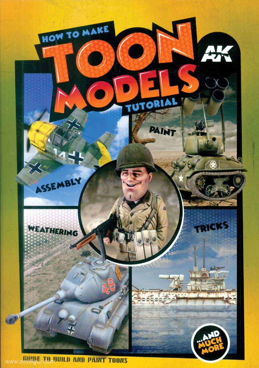 AK Interactive How to make Toon Models Tutorial. Assembly - Paint - Weathering - Tricks. Guide to paint Toons