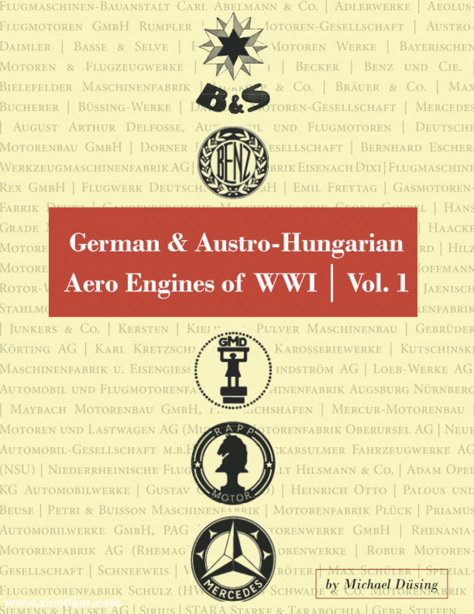 Aeronaut Books Düsing, Michael: German & Austro-Hungarian Aero Engines of WWI. Band 1