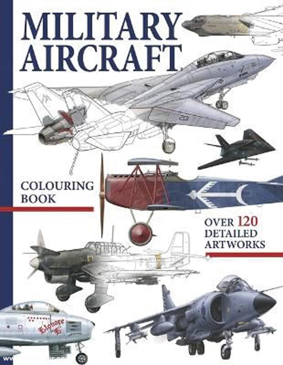 Amber Books Military Aircraft Colouring Book