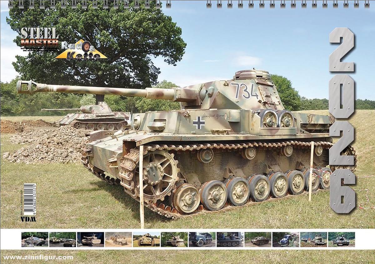 VDM Verlag Steelmaster. A3-Wandkalender Panzerfahrzeuge 2026