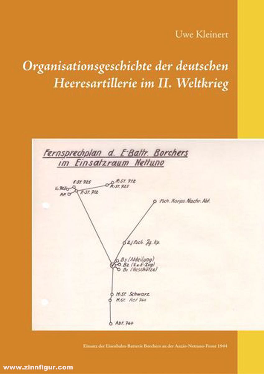 Eigenverlag Uwe Kleinert Kleinert, Uwe: Organisationsgeschichte der deutschen Heeresartillerie im II. Weltkrieg. Artillerie als Heerestruppe. Einsatz der Eisenbahn-Batterie Borchers an der Anzio-Nettuno-Front 1944
