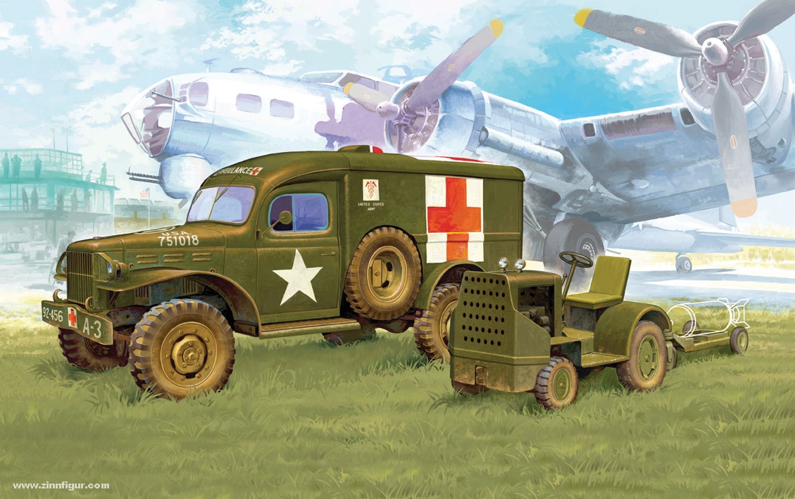 Academy Dodge Ambulanzwagen und Bomben-Traktor