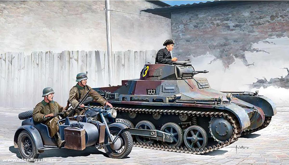 Academy Panzer I & Motorrad