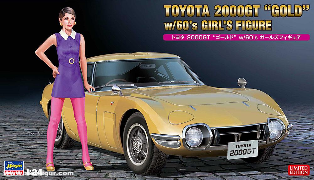 Hasegawa Toyota 2000GT Gold mit Figur
