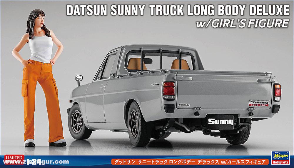 Hasegawa Datsun Sunny Truck Long Body Deluxe mit Mädchenfigur