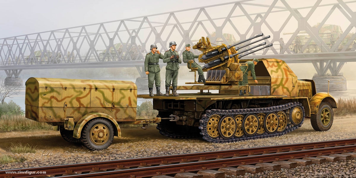 Trumpeter Sd.Kfz. 7/1 mit 2 cm Flakvierling 38, späte Version