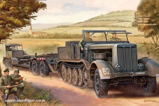 Trumpeter Sd.Kfz. 9 (18t) Halbkettenfahrzeug mit Sd.Anh. 116 Anhänger