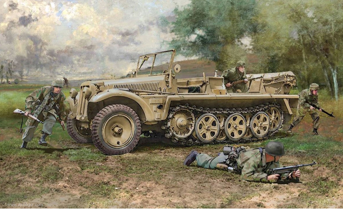 Italeri Sd.Kfz. 10 Demag D7 mit Fallschirmjägern