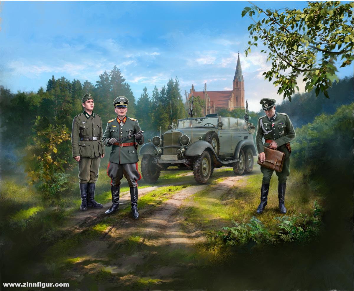 ICM G4 Stabswagen mit MG34 und Figuren