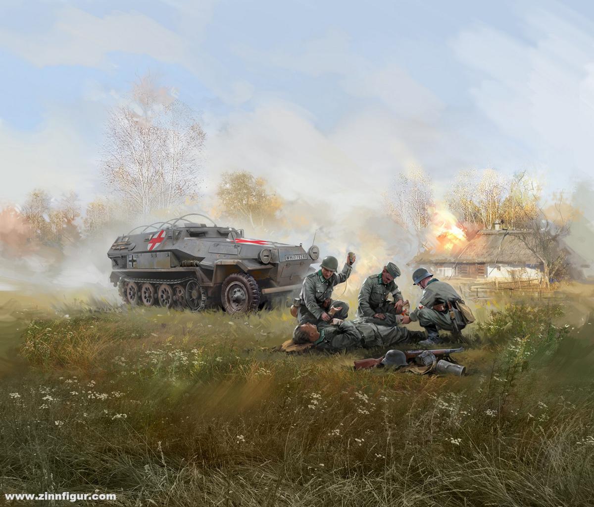 ICM Sd.Kfz.251/8 Ausf.A Krankenpanzerwagen mit Sanitätern