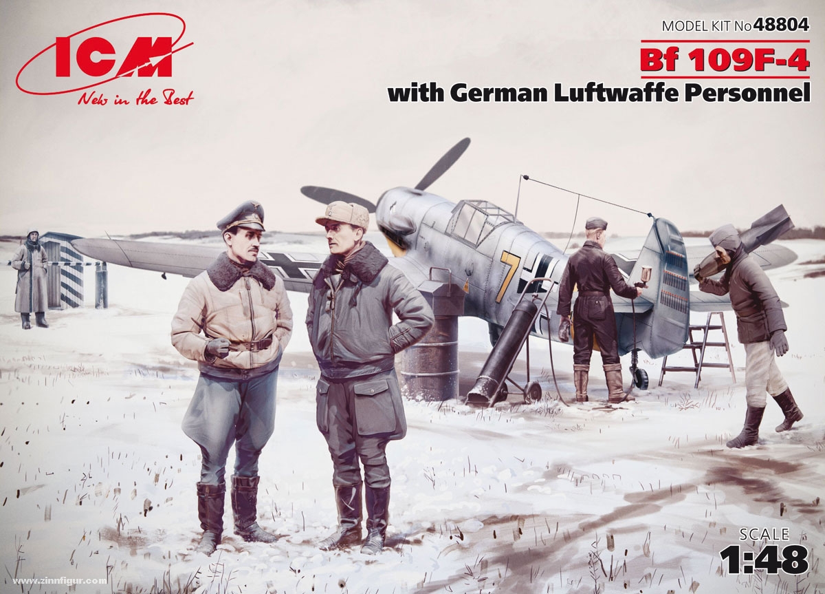 ICM Bf 109F-4 mit Luftwaffen-Figuren
