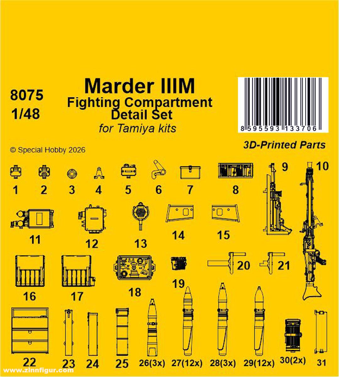 CMK Marder IIIM Kampfraumdetails (Tamiya)
