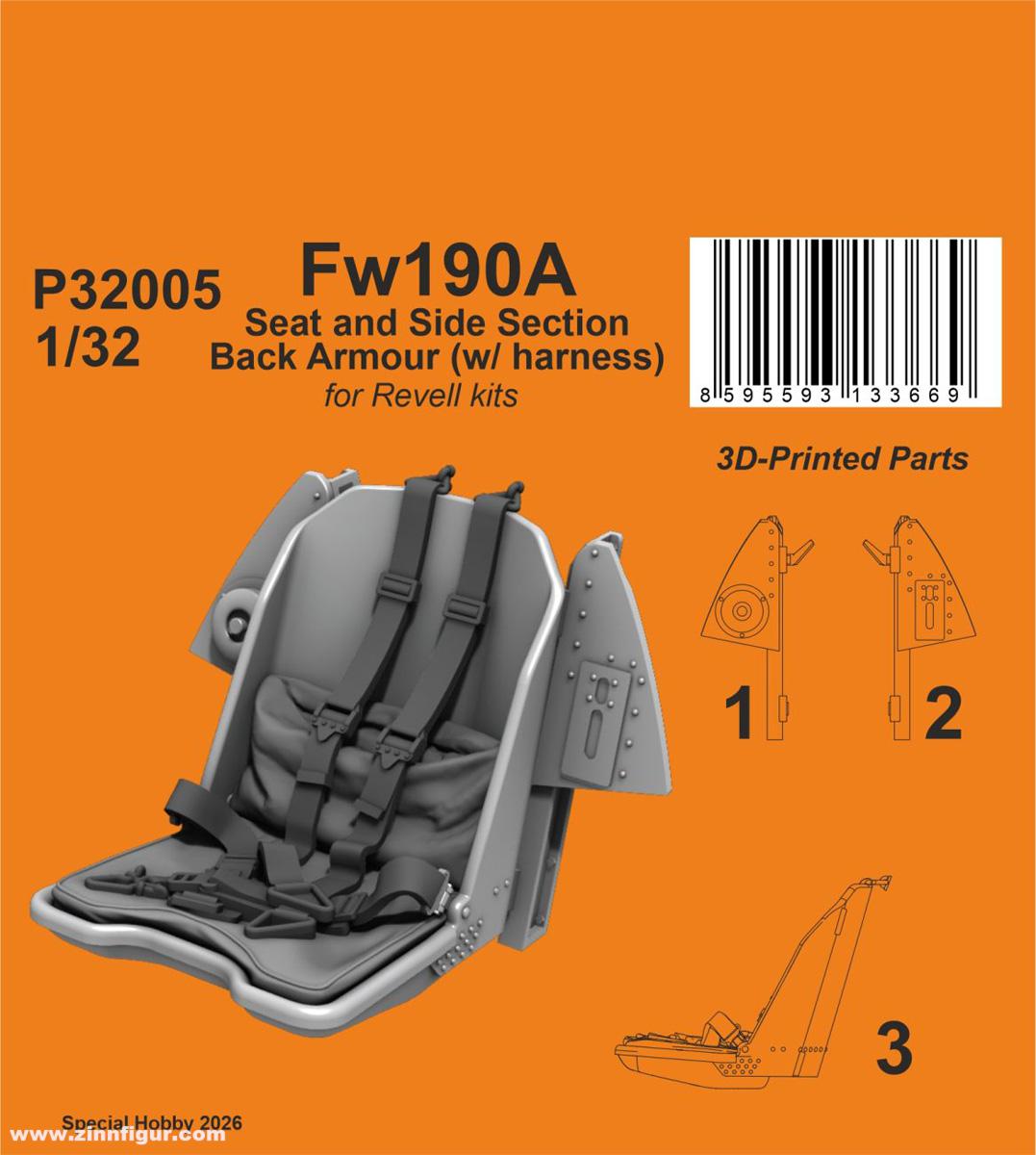 CMK Fw 190A Sitz mit Panzerung und Gurten (Revell)