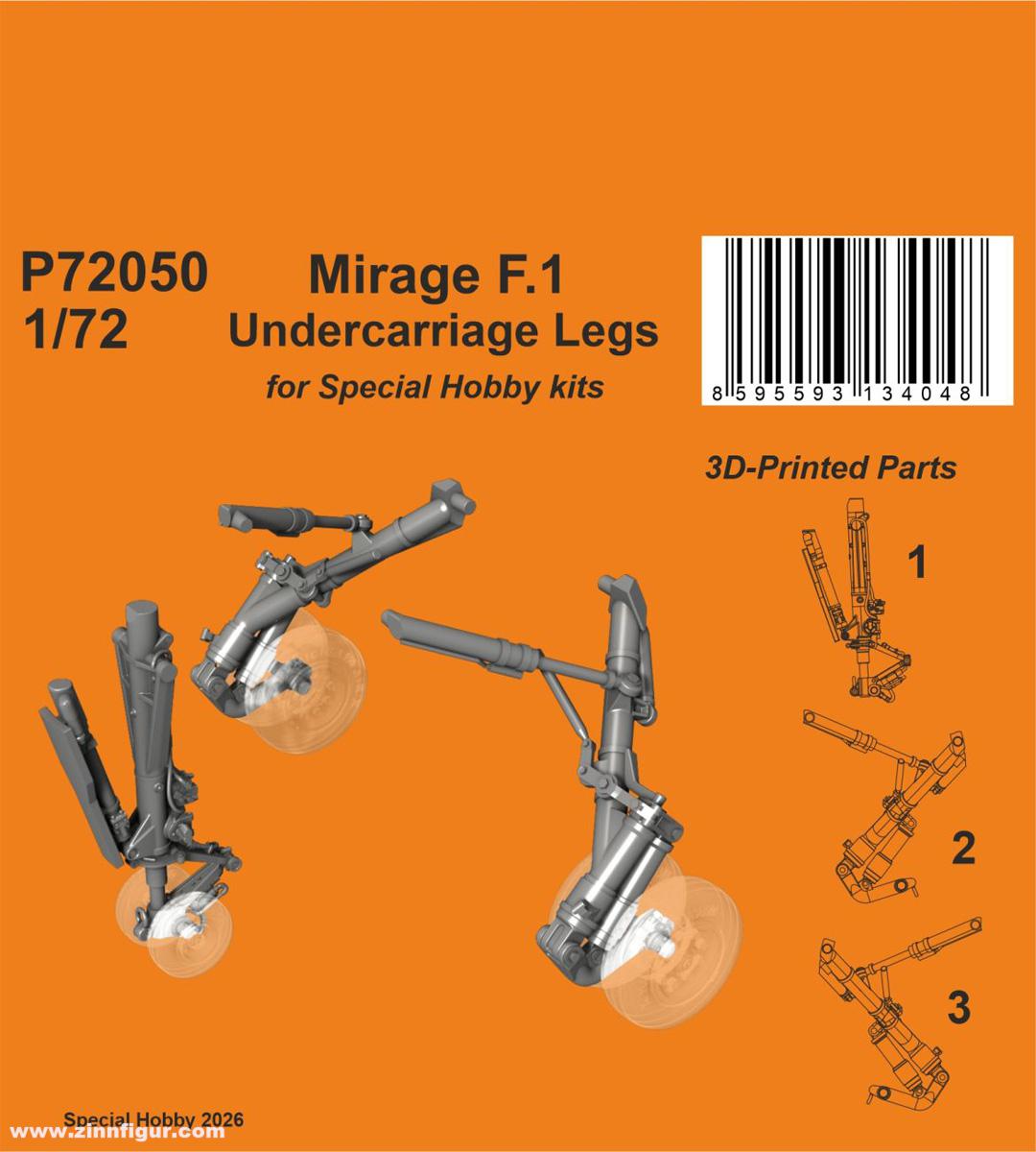 CMK Mirage F.1 Fahrwerkbeine (Special Hobby)